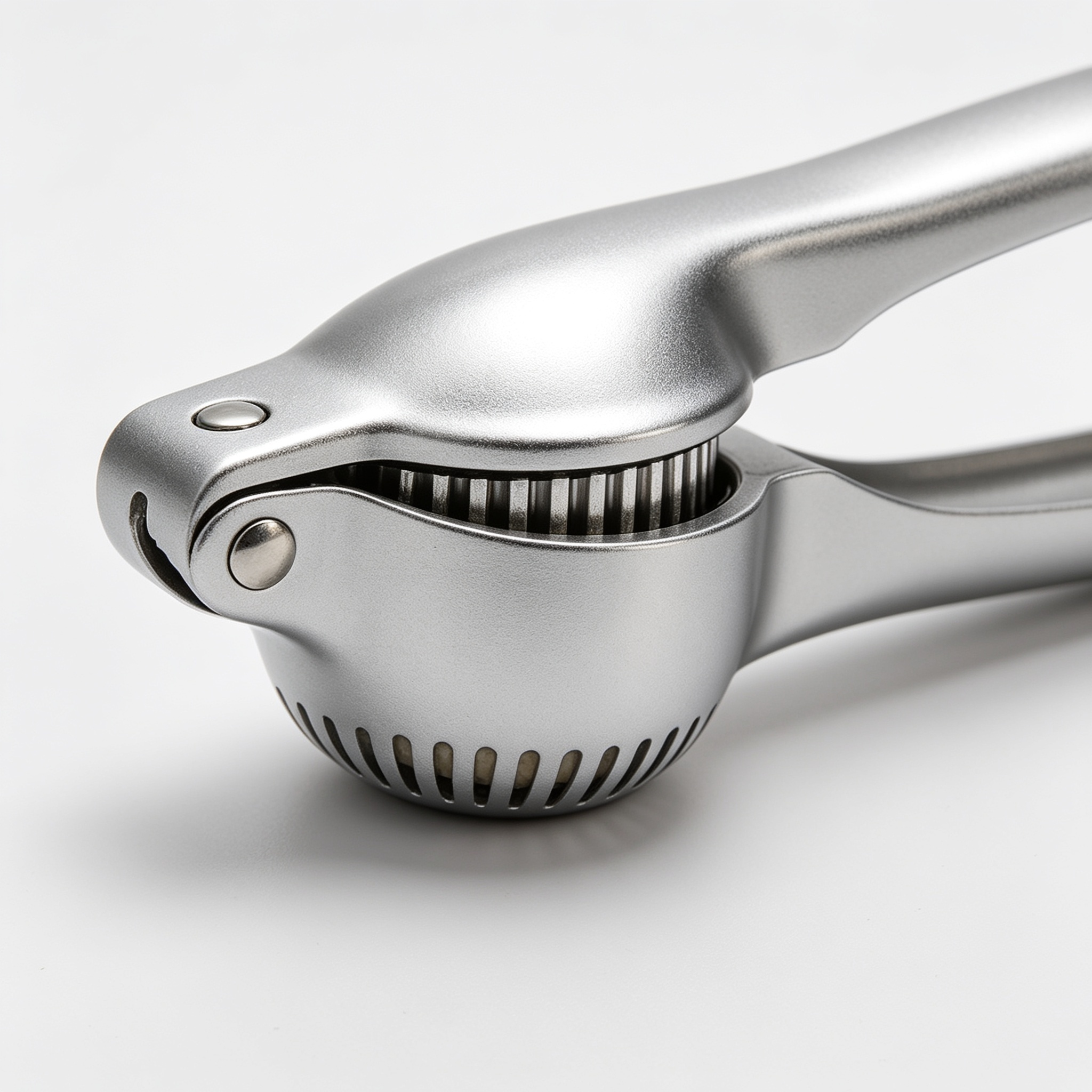 Codebolt Jsdoin Knoblauchpresse, Knoblauchschneider Garlic Press, Knoblauch Crusher Praktischer Küchenhelfer Spülmaschinenfest Robust, Zink, Silber